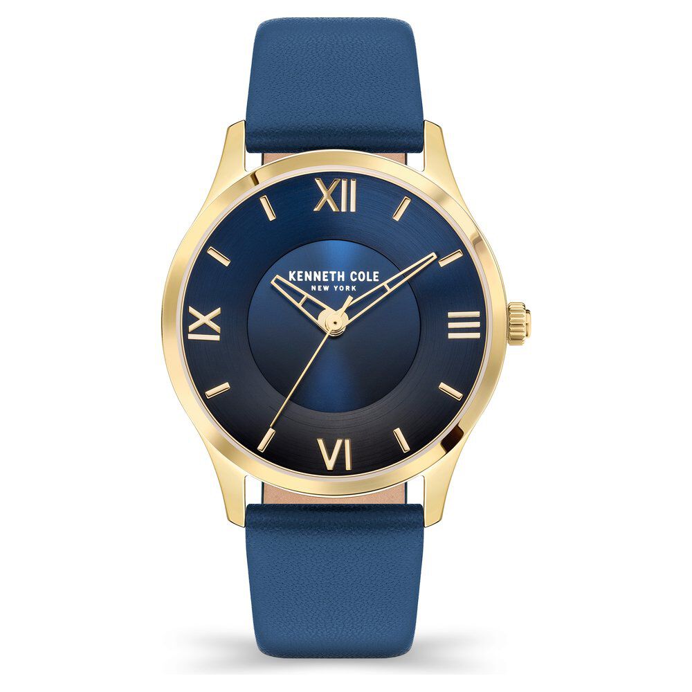 Kenneth Cole Quartz Analog Blue Dial Leather Strap Watch for Women