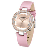 Kenneth Cole Quartz Analog Rose Gold Dial Leather Strap Watch For Women