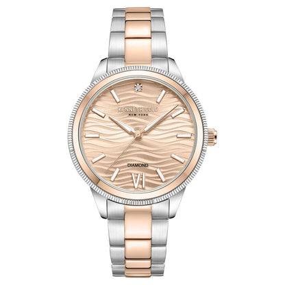 Kenneth Cole Quartz Analog Pink dial Stainless Steel Strap Watch for Women KCWLG0017704LD