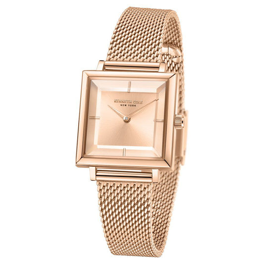 Kenneth Cole Quartz Analog Rose Gold Dial Metal Strap Watch For Women