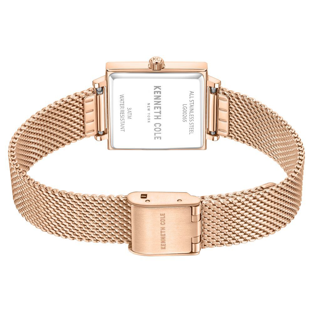 Kenneth Cole Quartz Analog Rose Gold Dial Metal Strap Watch For Women