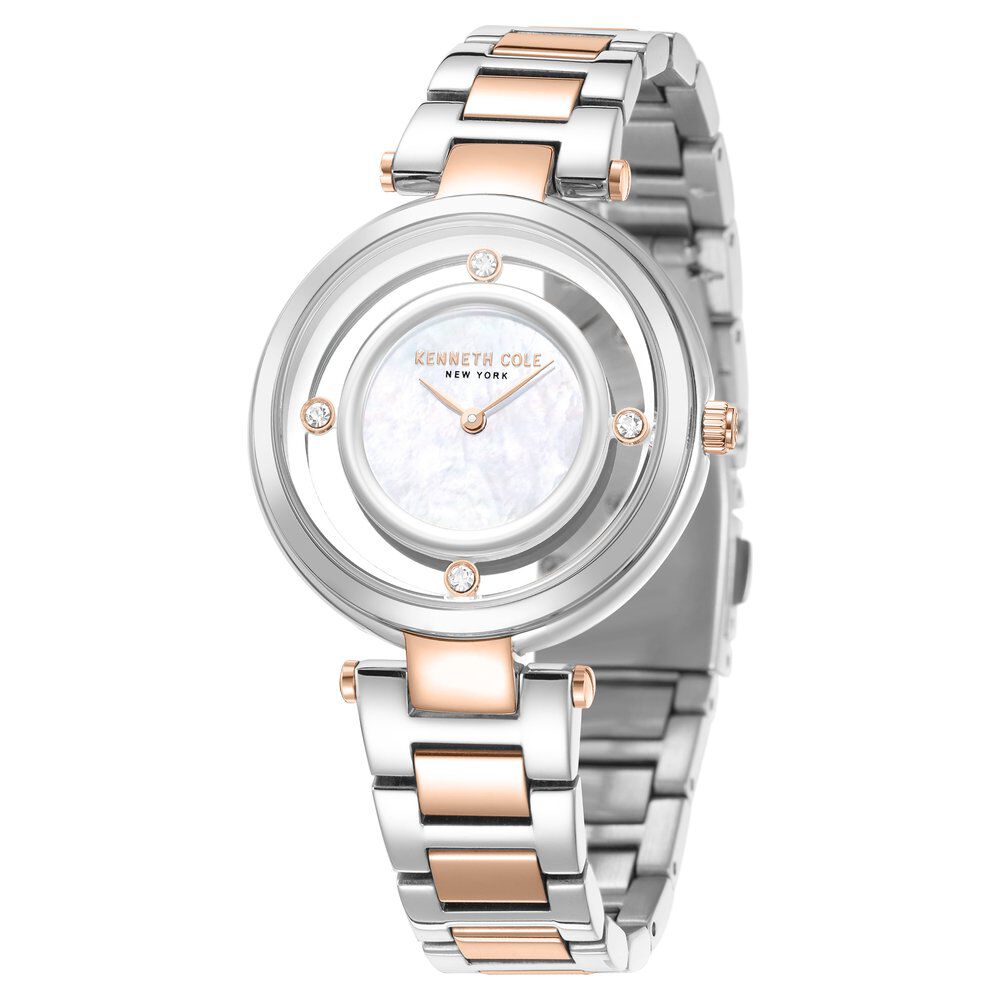 Kenneth Cole Quartz Analog White dial Stainless Steel Strap Watch for Women KCWLG0027001LD