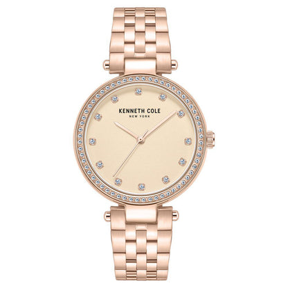 Kenneth Cole Quartz Analog Rose Gold Dial Stainless Steel Strap Watch For Women KCWLG0048502LD