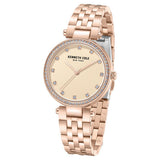 Kenneth Cole Quartz Analog Rose Gold Dial Stainless Steel Strap Watch For Women KCWLG0048502LD
