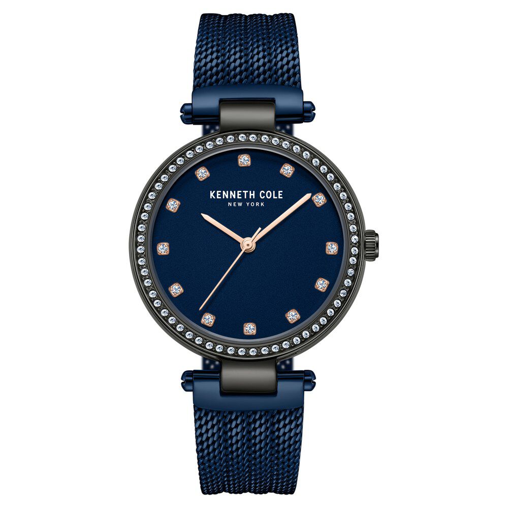 Kenneth Cole Quartz Analog Blue Dial Stainless Steel Strap Watch For Women KCWLG0048504LD