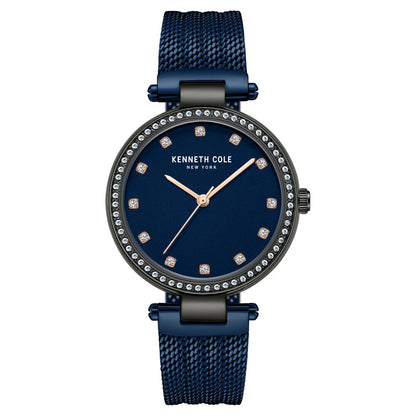 Kenneth Cole Quartz Analog Blue Dial Stainless Steel Strap Watch For Women KCWLG0048504LD