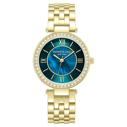Kenneth Cole Quartz Analog Green Dial Stainless Steel Strap Watch For Women KCWLG0062202LD