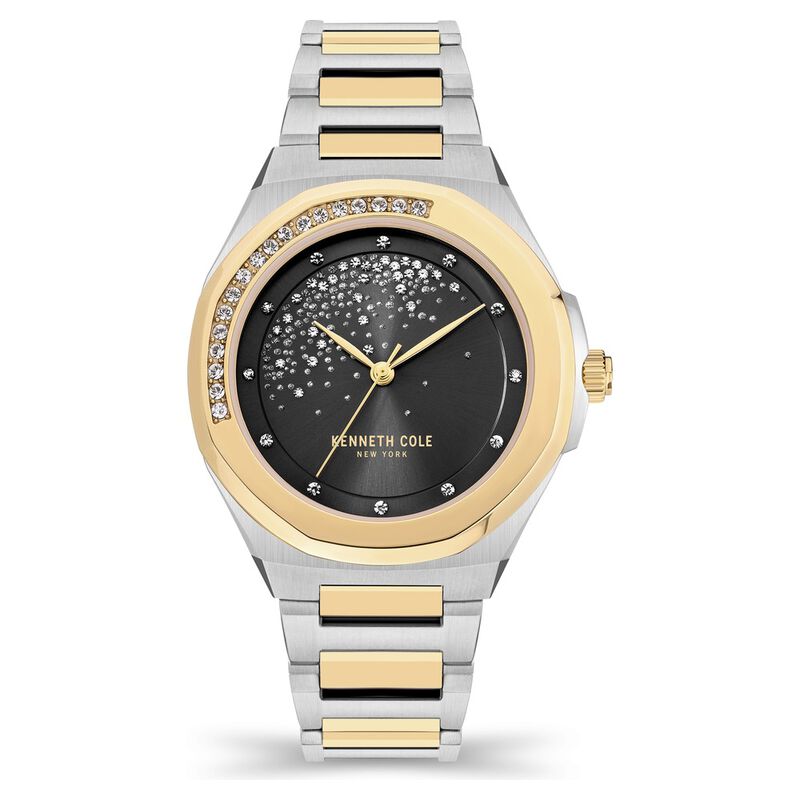 Kenneth Cole Quartz Analog Black Dial Stainless Steel Strap Watch For Women