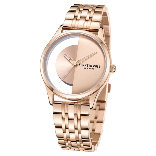 Kenneth Cole Quartz Analog Rose Gold Dial Stainless Steel Strap Watch For Women