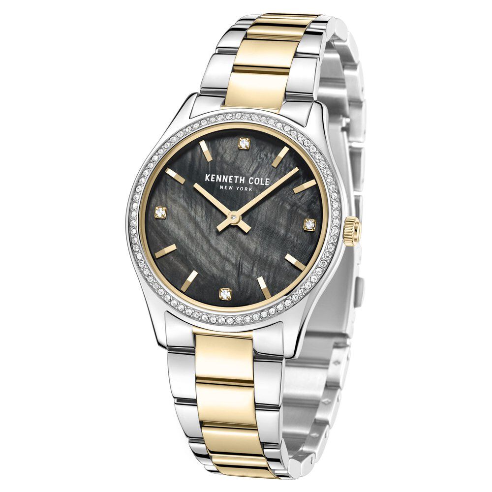 Kenneth Cole Quartz Analog Black Dial Stainless Steel Strap Watch For Women