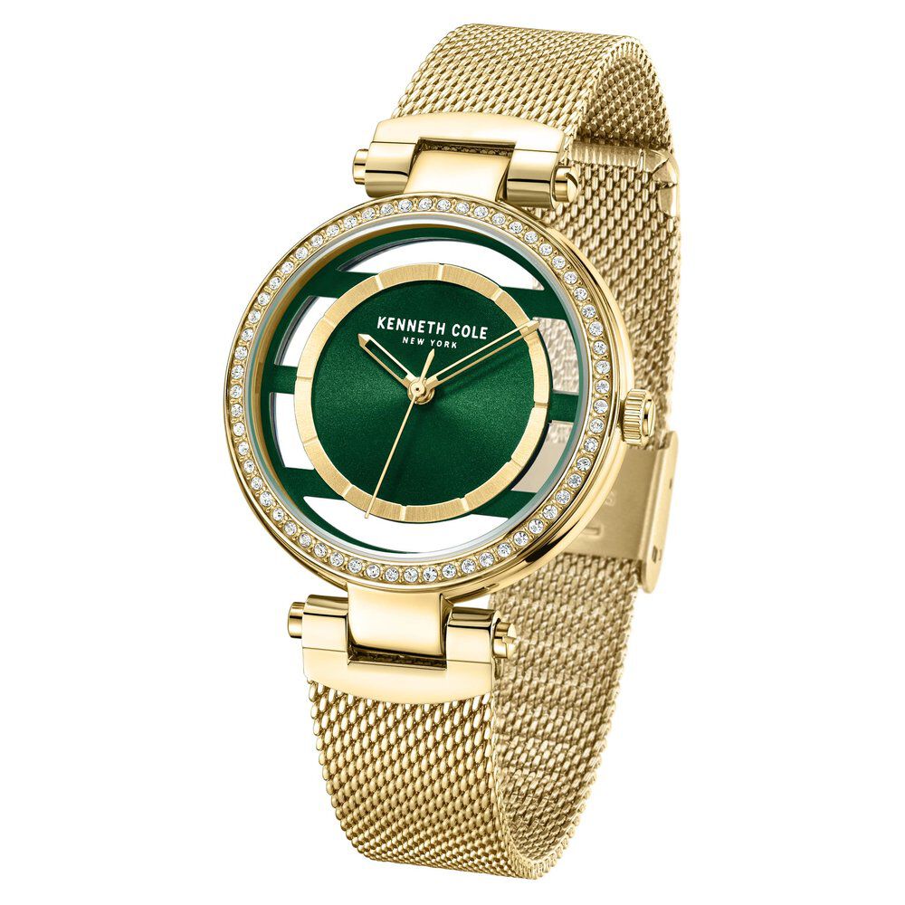 Kenneth Cole Quartz Analog Green Dial Stainless Steel Strap Watch For Women