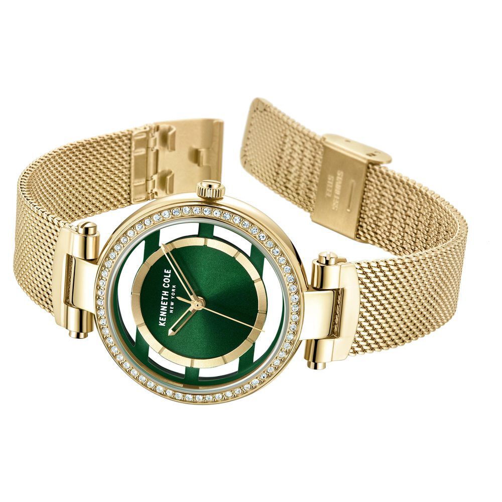 Kenneth Cole Quartz Analog Green Dial Stainless Steel Strap Watch For Women