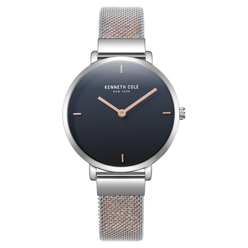 Kenneth Cole Quartz Analog Black Dial Stainless Steel Strap Watch For Women