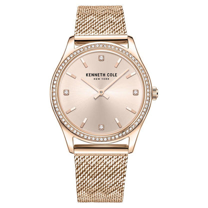 Kenneth Cole Quartz Analog Rose Gold Dial Stainless Steel Strap Watch for Women NEKCWLG2222802LD