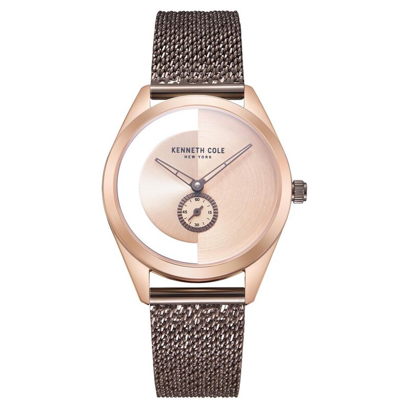 Kenneth Cole Quartz Analog Rose Gold Dial Stainless Steel Strap Watch For Women