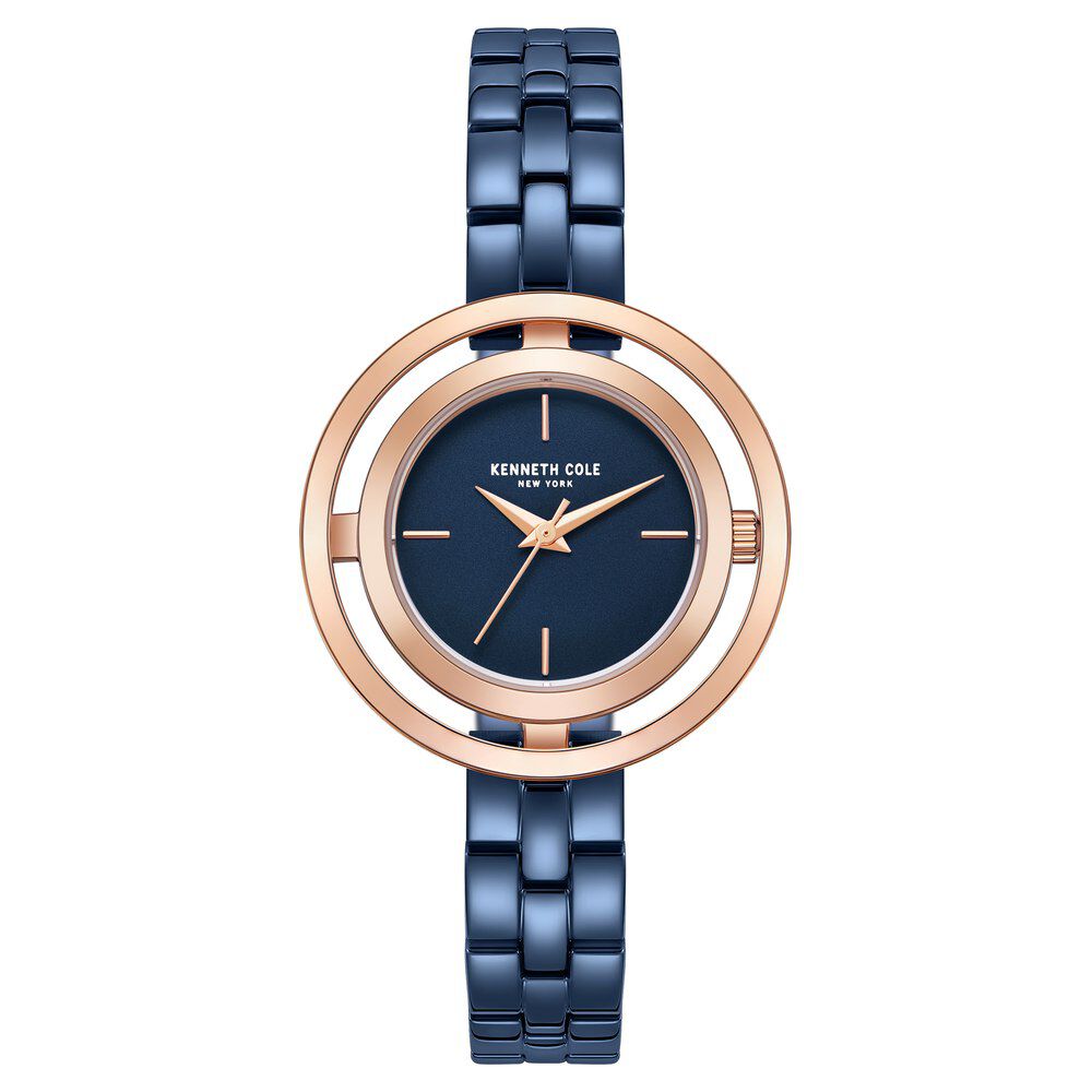 Kenneth Cole Quartz Analog Blue Dial Stainless Steel Strap Watch for Women KCWLG2237103LD