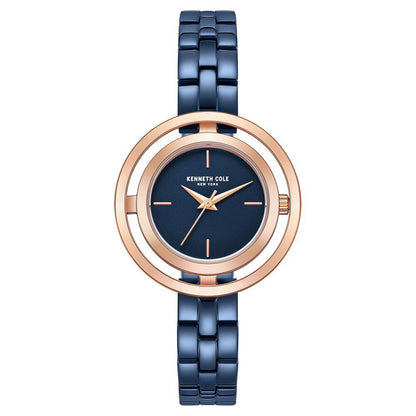 Kenneth Cole Quartz Analog Blue Dial Stainless Steel Strap Watch for Women KCWLG2237103LD