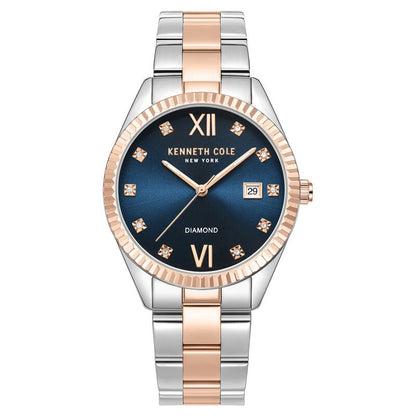 Kenneth Cole Quartz Analog Blue Dial Stainless Steel Strap Watch For Women
