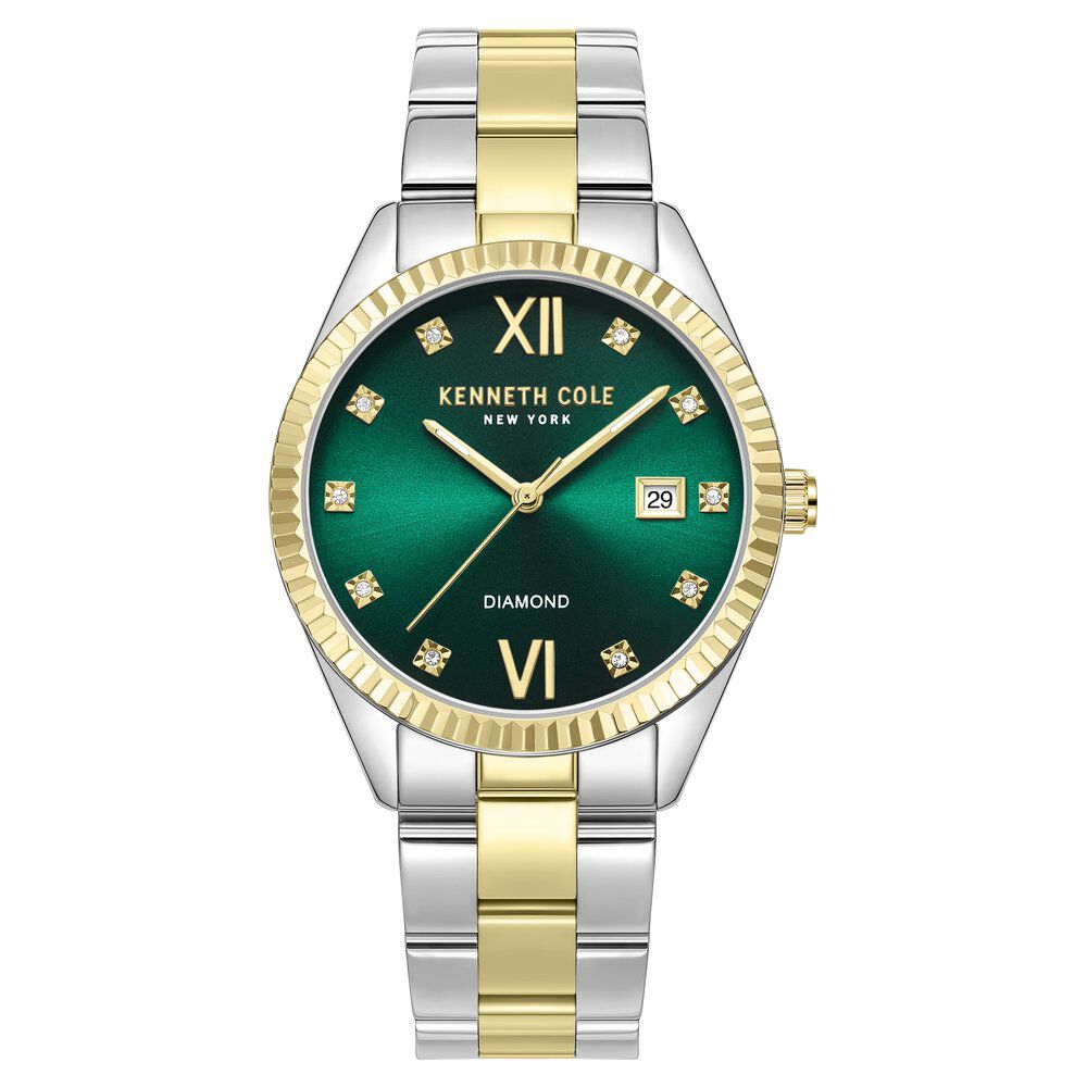 Kenneth Cole Quartz Analog Green dial Stainless Steel Strap Watch for Women KCWLH0026903LD