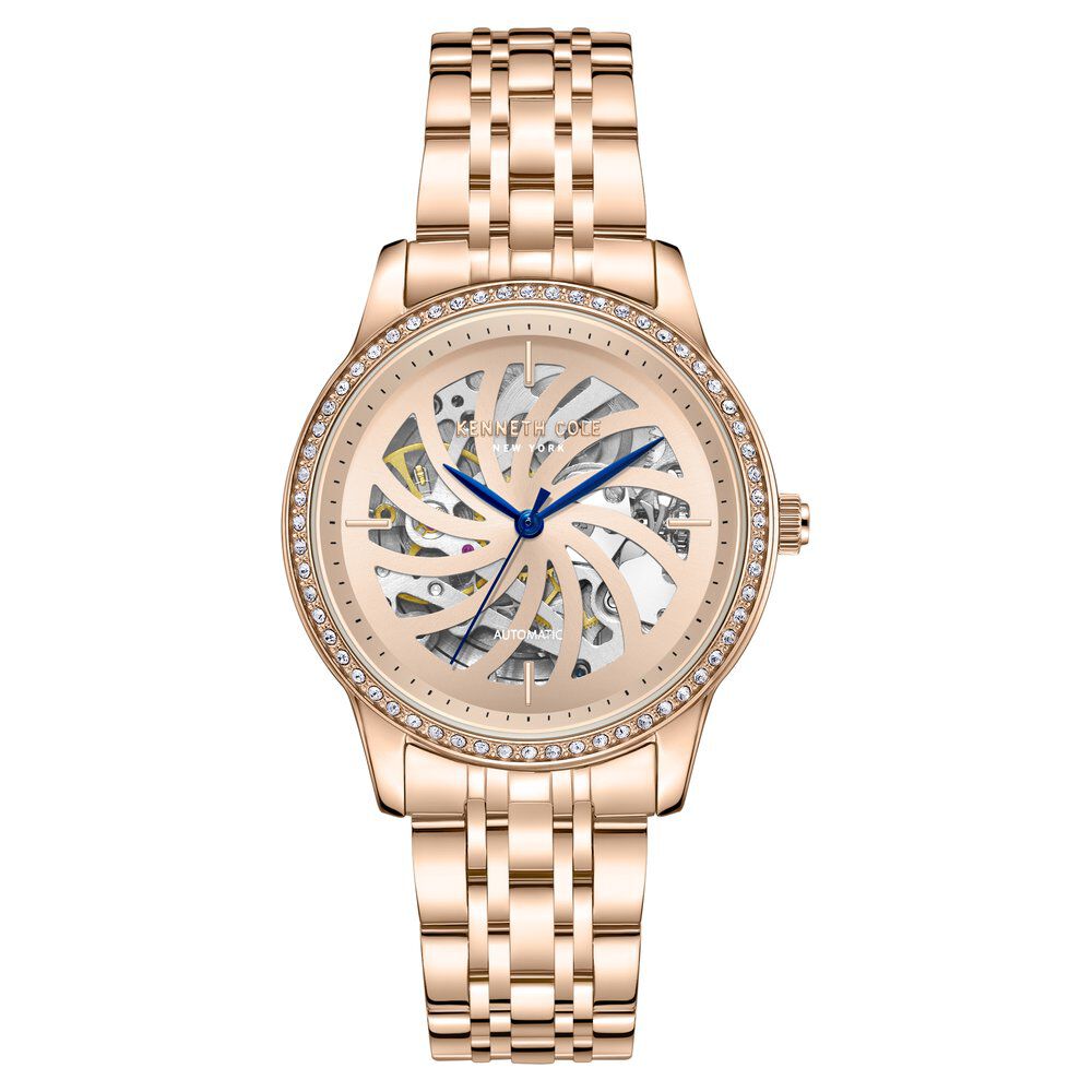 Kenneth Cole Automatic Analog Rose Gold dial Metal Strap Watch for Women KCWLL0016602LD