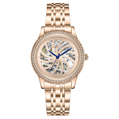 Kenneth Cole Automatic Analog Rose Gold dial Metal Strap Watch for Women KCWLL0016602LD