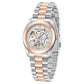 Kenneth Cole Mechanical Hand Wound Analog Mechanical Rose Gold Dial With Two Toned Stainless Steel Strap Watch For Women KCWLL0047603LD