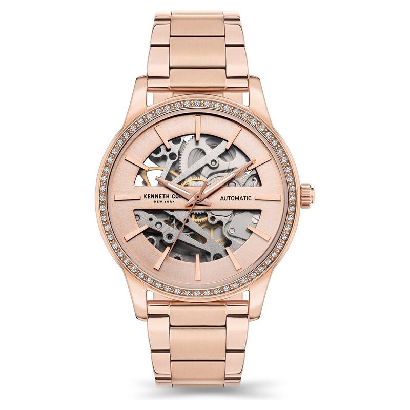 Kenneth Cole Automatic Black Dial Stainless Steel Strap Watch For Women