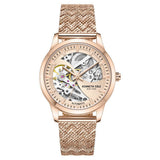 Kenneth Cole Automatic Rose Gold Dial Stainless Steel Strap Watch for Women