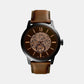 Towns Men Automatic Brown Dial Analog Leather Watch ME3155