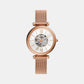 Carlie Women Automatic White Dial Analog Mesh Watch ME3188
