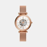 Carlie Women Automatic White Dial Analog Mesh Watch ME3188