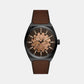 Everett Men Automatic Black Dial Analog Leather Watch ME3207