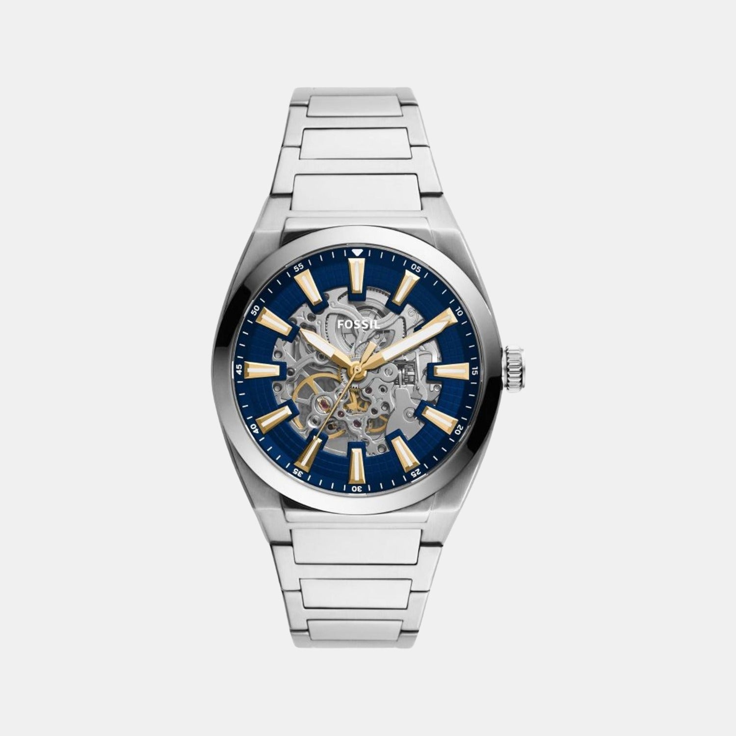 Everett Men Automatic Blue Dial Analog Stainless Steel Watch ME3220