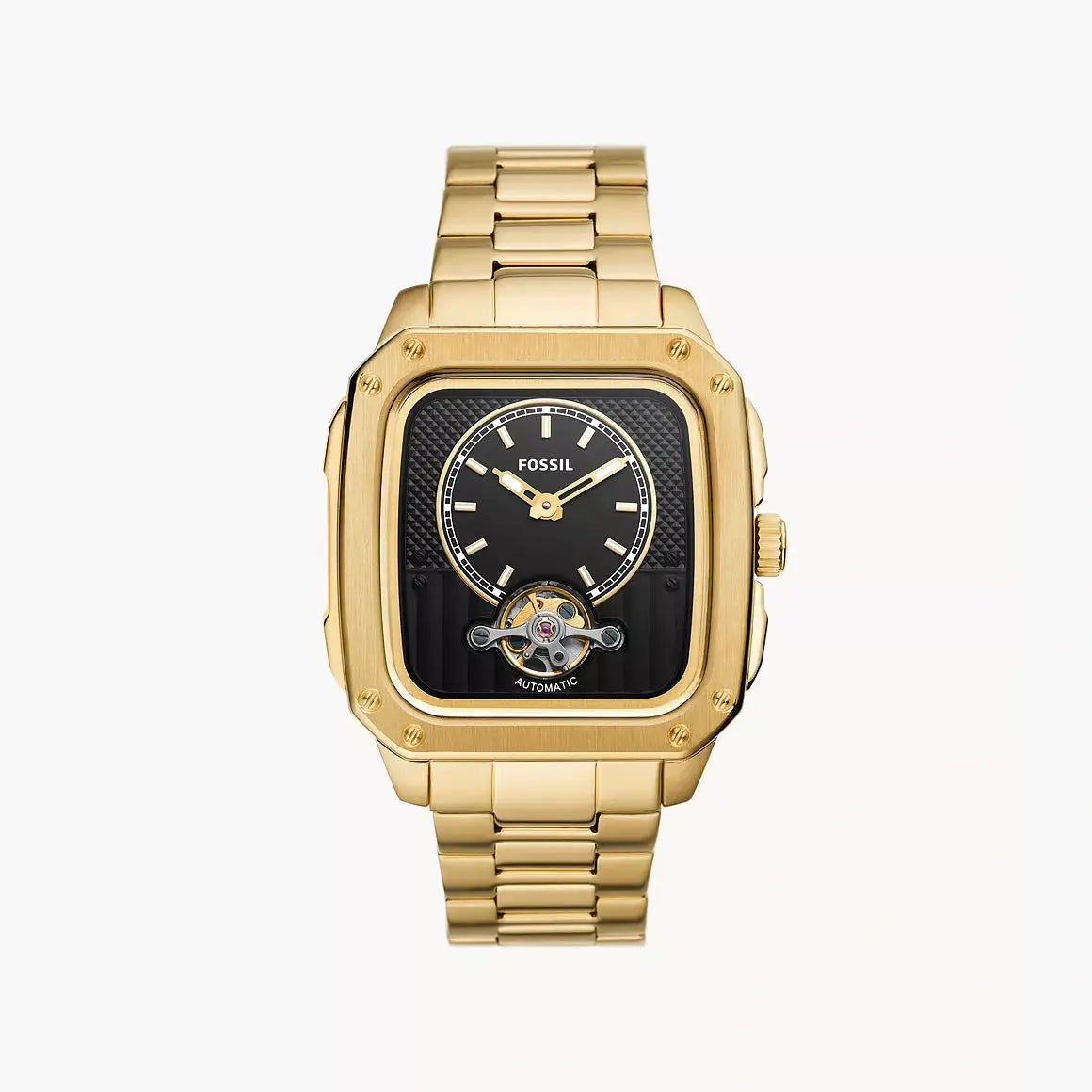 Fossil Inscription Automatic Gold-Tone Stainless Steel Watch