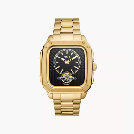 Fossil Inscription Automatic Gold-Tone Stainless Steel Watch