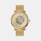 Carlie Women Automatic Gold Dial Analog Mesh Watch ME3250