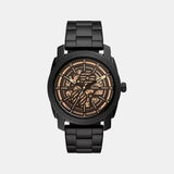 Machine Men Automatic Black Dial Analog Stainless Steel Watch ME3253