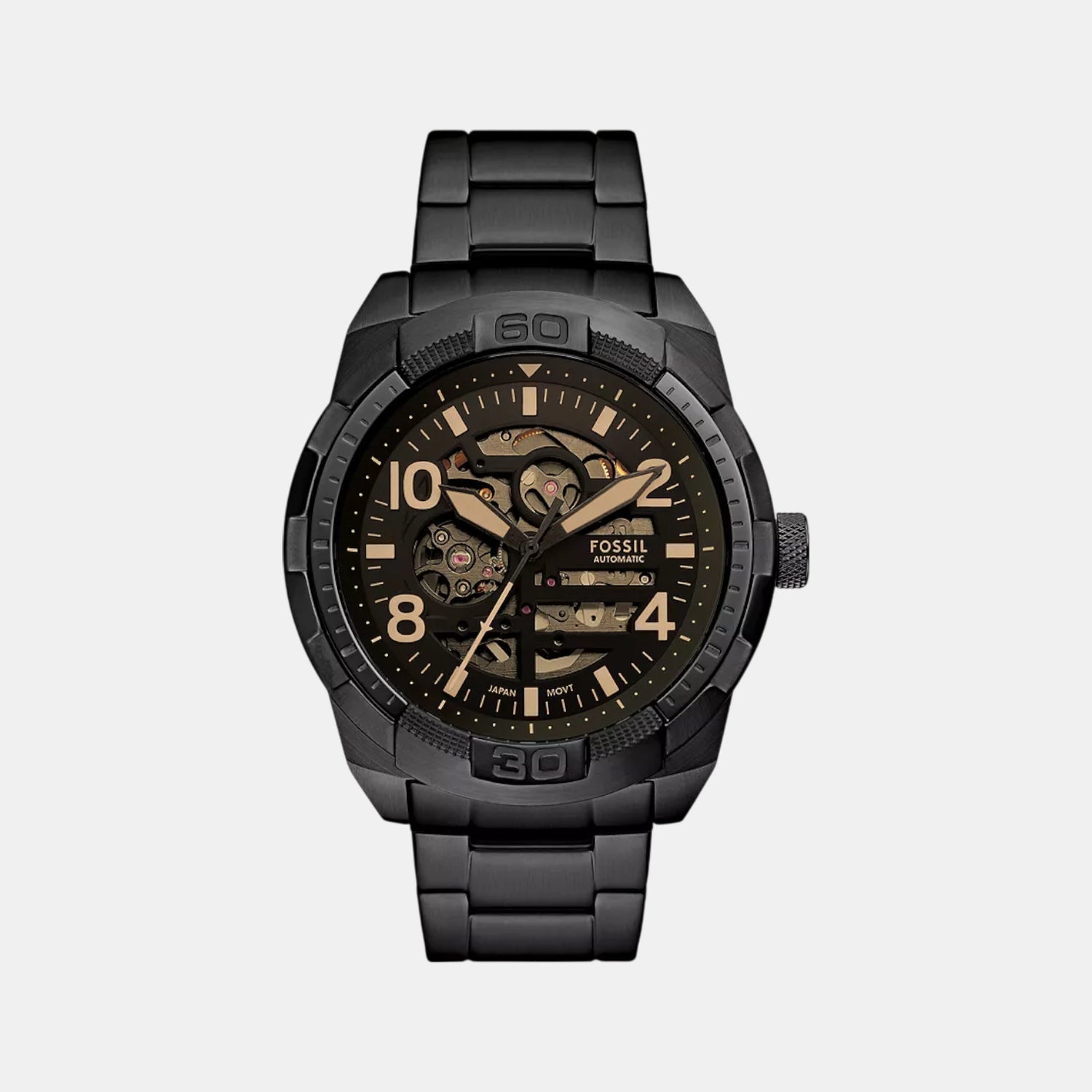 Bronson Men Automatic Black Dial Analog Stainless Steel Watch ME3256