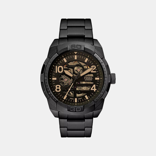 Bronson Men Automatic Black Dial Analog Stainless Steel Watch ME3256