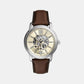 Fossil Heritage Men Automatic Cream Dial Analog Leather Watch ME3264