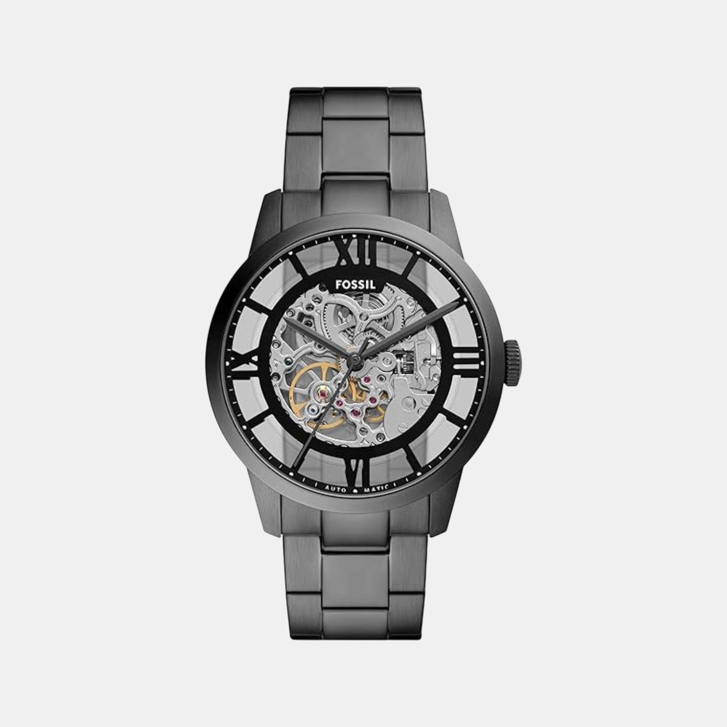 Townsman Men Automatic Transparent Dial Analog Stainless Steel Watch ME3268