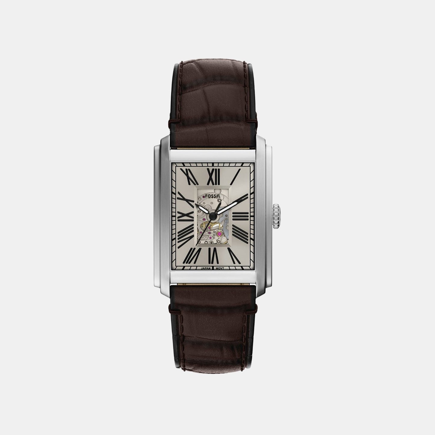 Carraway Men Automatic Beige Dial Analog Leather Watch ME3272