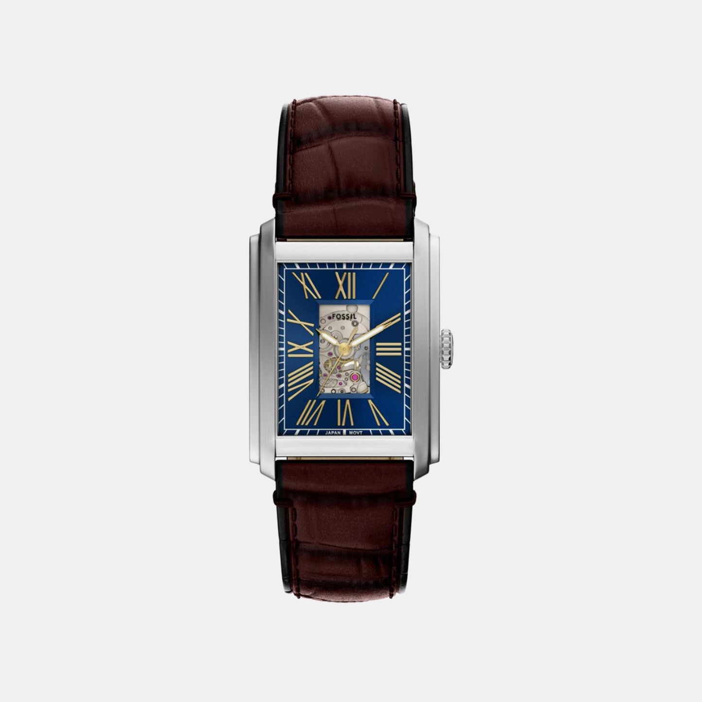 Carraway Men Automatic Blue Dial Analog Leather Watch ME3273
