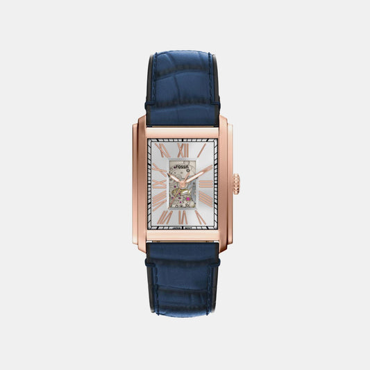 Carraway Men Automatic Silver Dial Analog Leather Watch ME3274