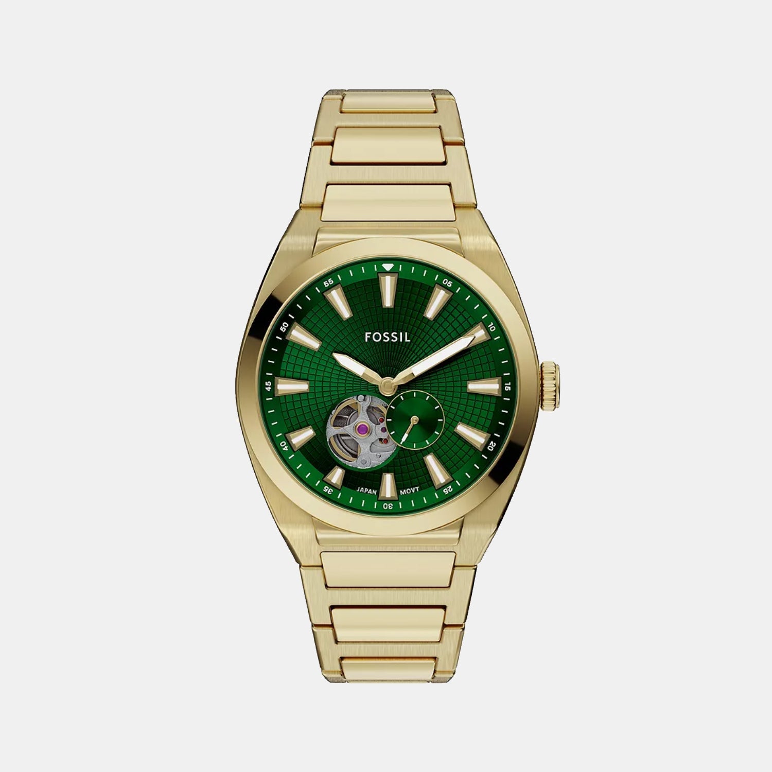 Everett Men Automatic Green Dial Analog Stainless Steel Watch ME3276