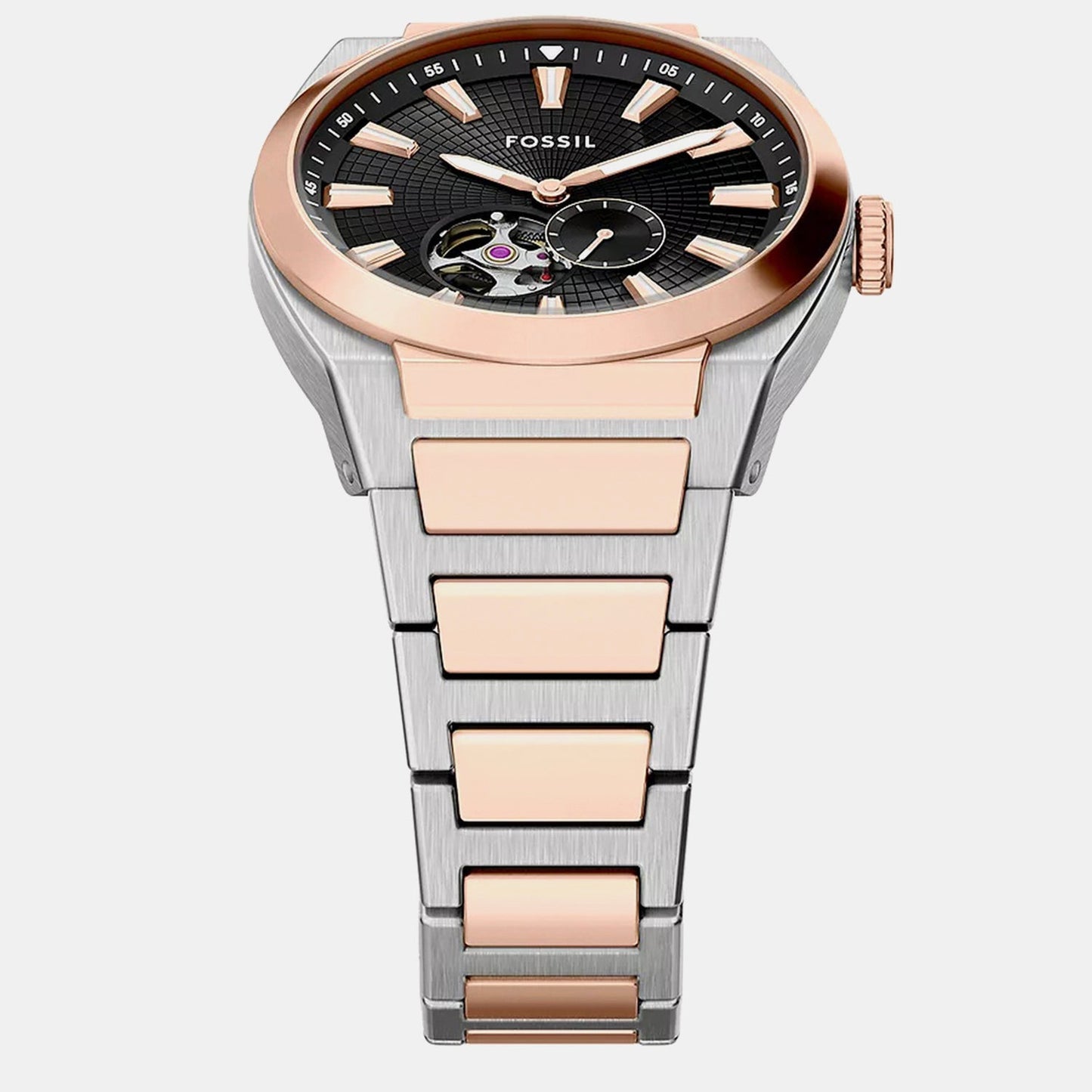 Everett Men Automatic Black Dial Analog Stainless Steel Watch ME3277