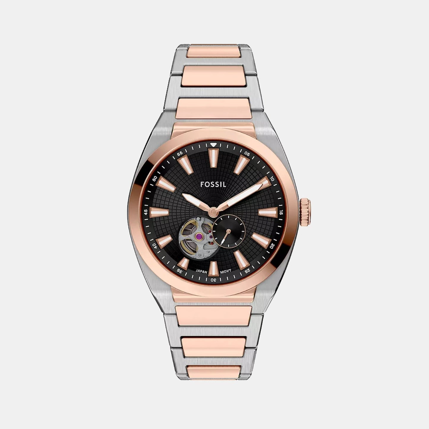 Everett Men Automatic Black Dial Analog Stainless Steel Watch ME3277