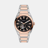Everett Men Automatic Black Dial Analog Stainless Steel Watch ME3277
