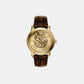 Men Automatic Gold Dial Analog Leather Watch ME3279