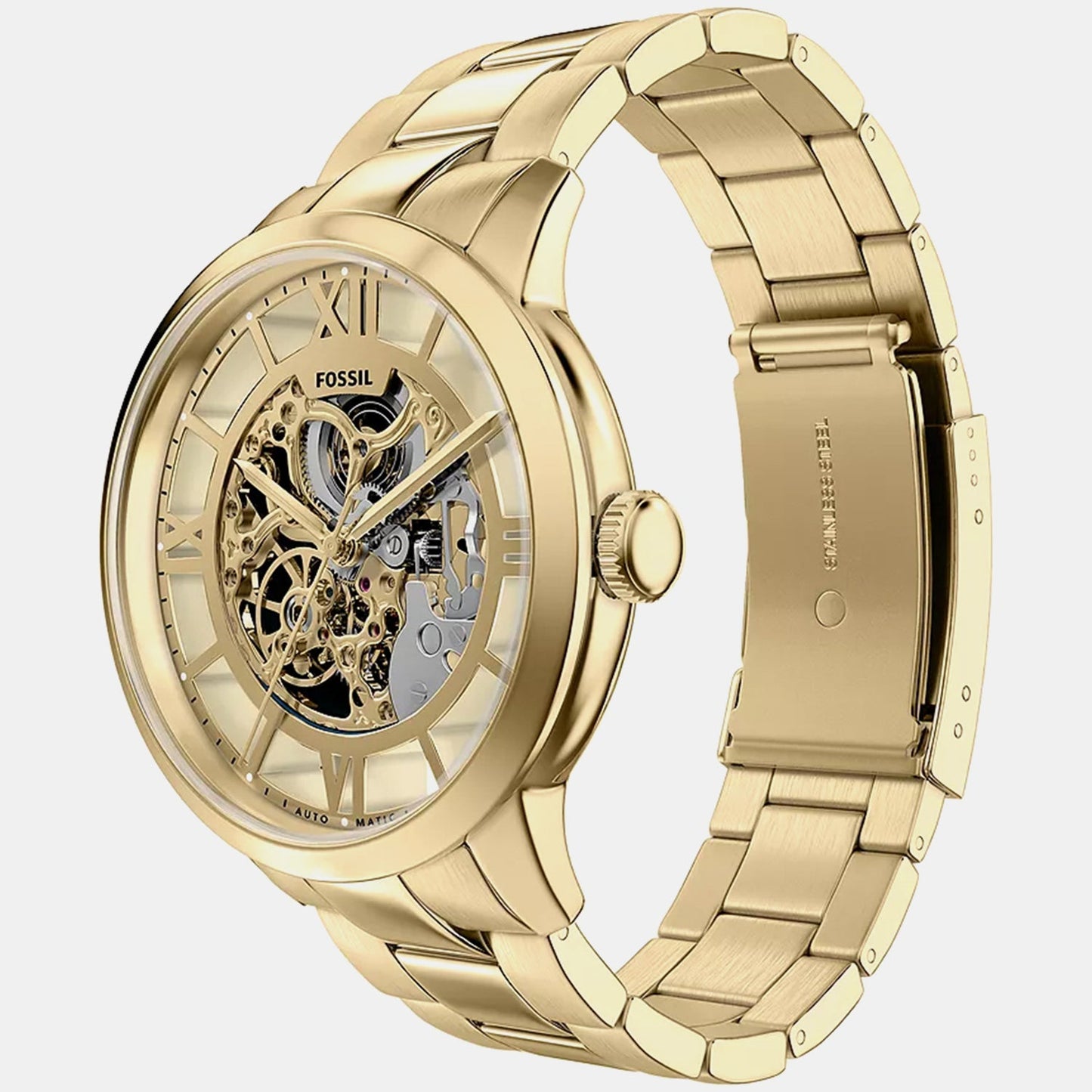 Men Automatic Gold Dial Analog Stainless Steel Watch ME3280